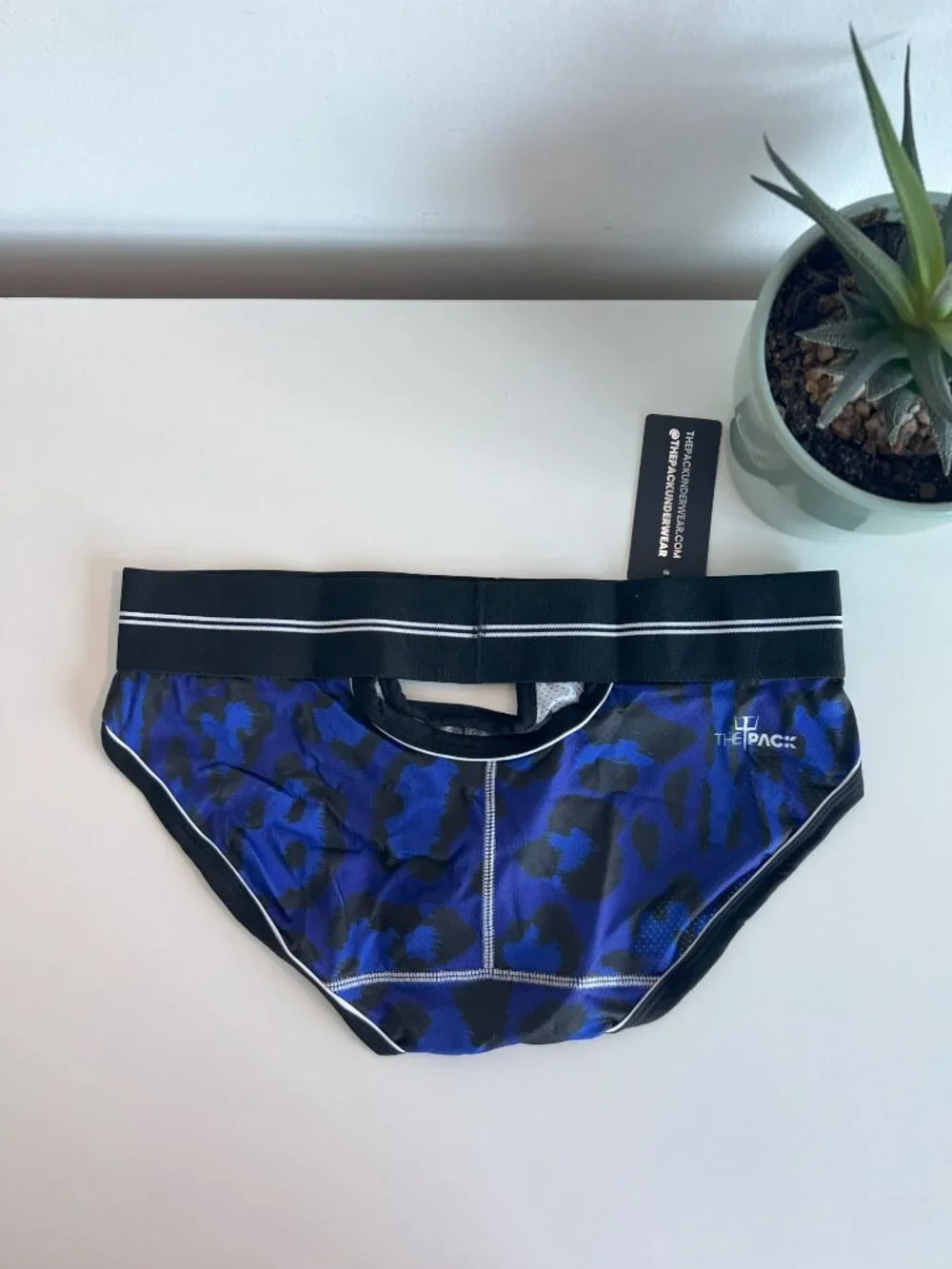 ThePack - Leopard Peek Brief - Blue (M)